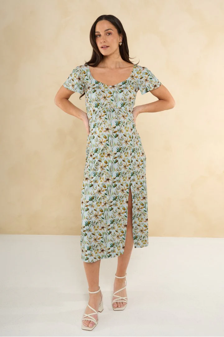 Selena Slit Midi Dress