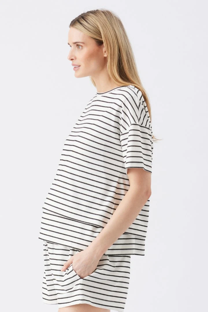 Jada Stripe Nursing Tee - Image 3