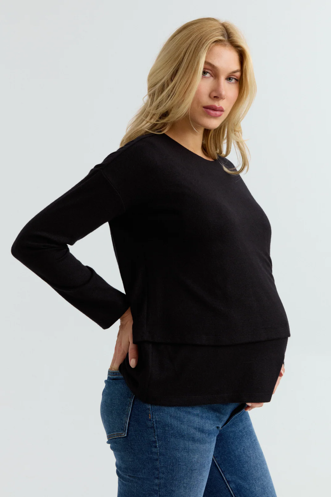 Brie Layered Nursing Sweater - Image 5