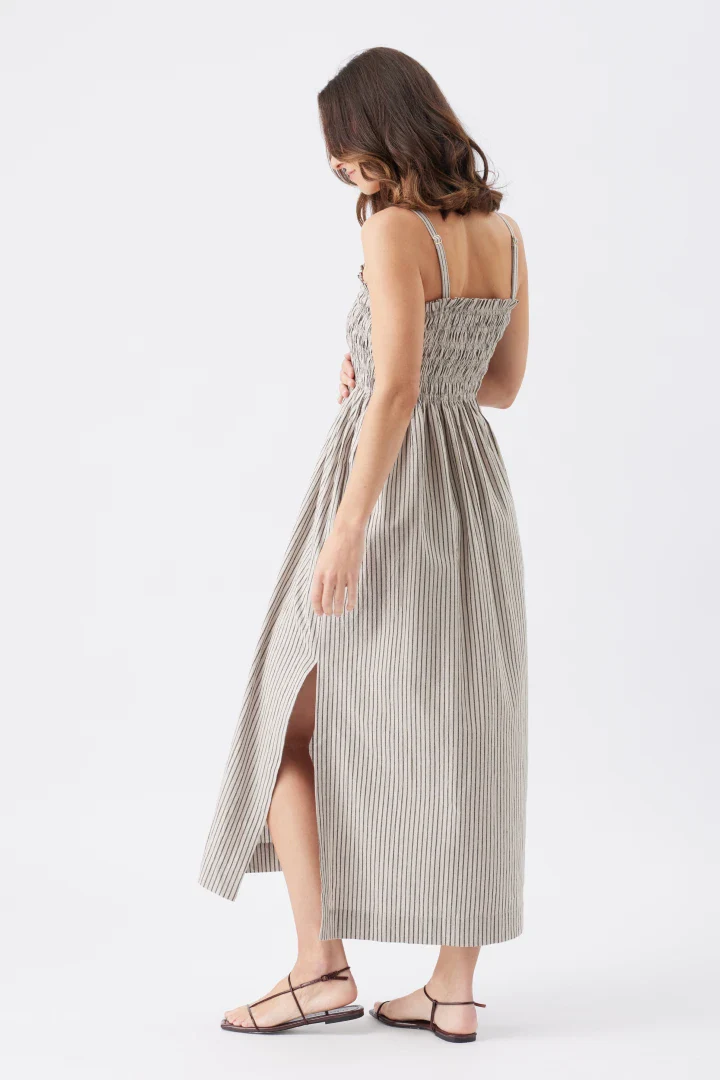 Leo Stripe Shirred Dress - Image 5