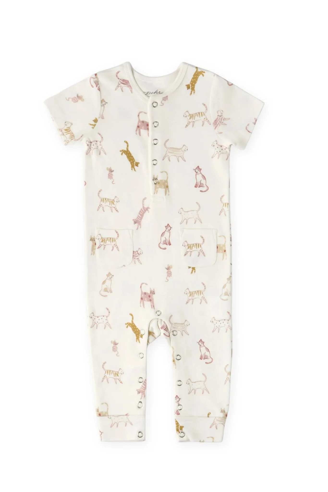 Short Sleeve Henley Romper